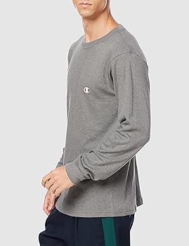 Amazon | [チャンピオン] ロングTシャツ 吸汗速乾 長袖 丸首